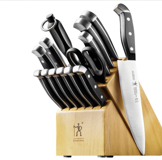 HENCKELS Premium Quality 15 Piece Knife Set with Block