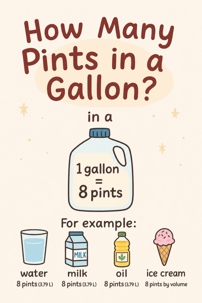 How many pints in a gallon graphic version 2.