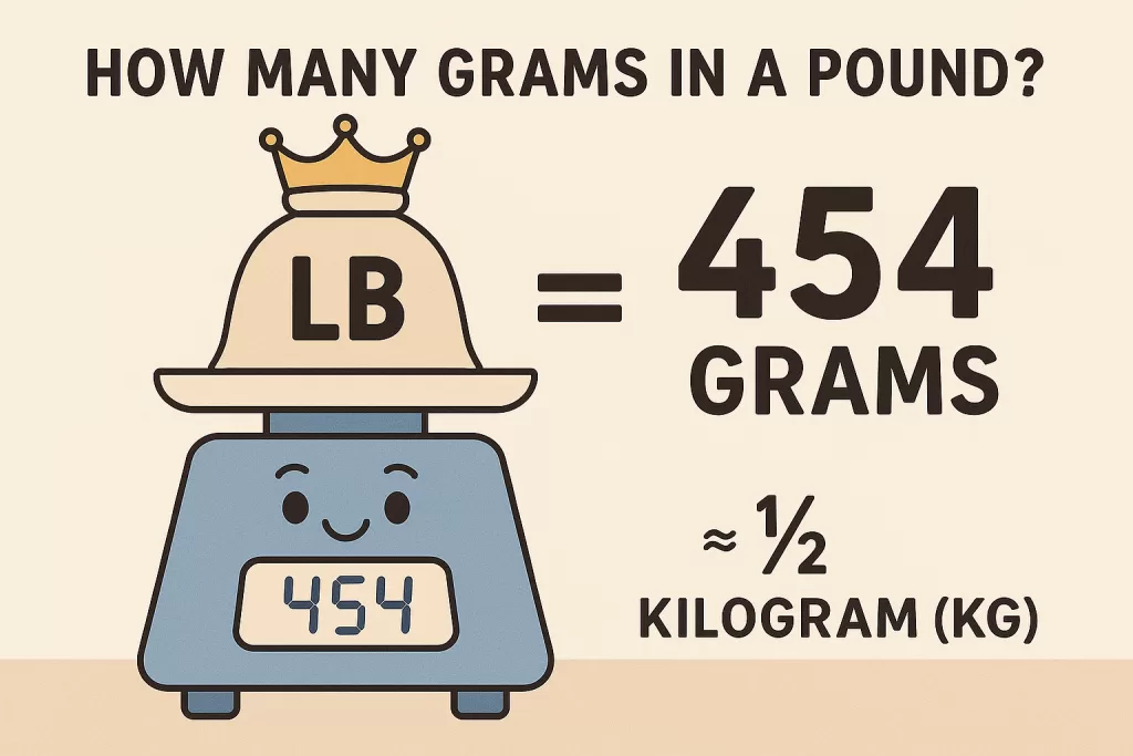 How many grams in a pound cute graphic