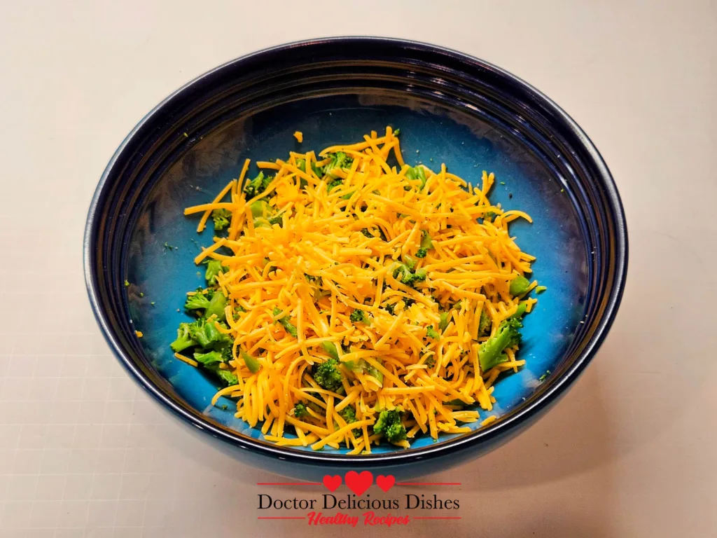 broccoli and cheddar mixed together for air fryer stuffed chicken breast filling